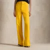 Polo Ralph Lauren Full Length Trousers With Belt Loops And Back Pocket In Yellow