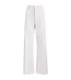 Polo Ralph Lauren Stretch Cotton Twill Wide-leg Trousers In White