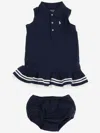 POLO RALPH LAUREN STRETCH COTTON TWO-PIECE SET WITH LOGO
