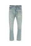 Polo Ralph Lauren Distressed Stretch Denim Jeans With Five Pockets In Gray
