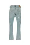 Polo Ralph Lauren Distressed Stretch Denim Jeans With Five Pockets In Blue