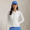 Polo Ralph Lauren Stretch Interlock Full-zip Jacket In Ceramic White