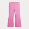 Polo Ralph Lauren Kids' Stretch Jersey Flare Legging In Laguna Pink/plato Green