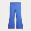 Polo Ralph Lauren Kids' Stretch Jersey Flare Legging In Scottsdale Blue W/ Poppy