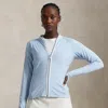 Polo Ralph Lauren Stretch Jersey Full-zip Jacket In Cold Springs/crmc White M