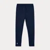 Polo Ralph Lauren Toddler Girls Pony Leggings In Refined Navy