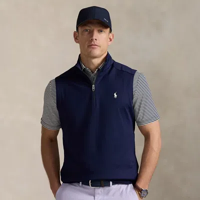 Polo Ralph Lauren Stretch Jersey Quarter-zip Vest In Refined Navy