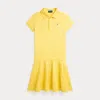 Polo Ralph Lauren Kids' Stretch Mesh Polo Dress In Oasis Yellow