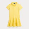 Polo Ralph Lauren Kids' Stretch Mesh Polo Dress In Oasis Yellow