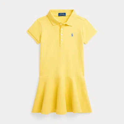 Polo Ralph Lauren Kids' Stretch Mesh Polo Dress In Oasis Yellow