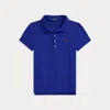 Polo Ralph Lauren Stretch Mesh Polo Shirt In Classic Azure W/ Red