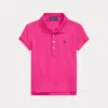 Polo Ralph Lauren Kids' Stretch Mesh Polo Shirt In College Pink