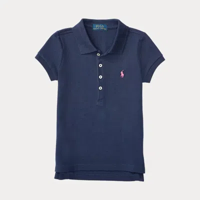 Polo Ralph Lauren Kids' Ralph Lauren Stretch Mesh Polo Shirt In Refined Navy