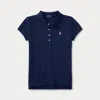 Polo Ralph Lauren Big Girls Stretch Cotton Mesh Polo Shirt In Refined Navy