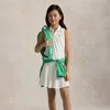 Polo Ralph Lauren Stretch Mesh Skort In White/plato Green