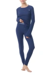 Polo Ralph Lauren Stretch Organic Cotton & Modal Long Pajamas In Blue