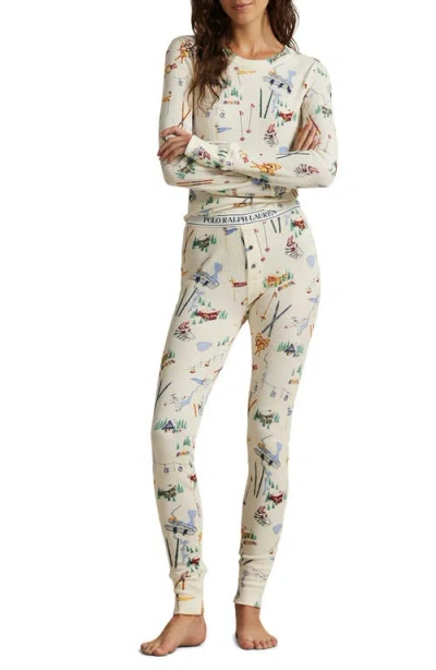 Polo Ralph Lauren Stretch Organic Cotton & Modal Long Pajamas In White