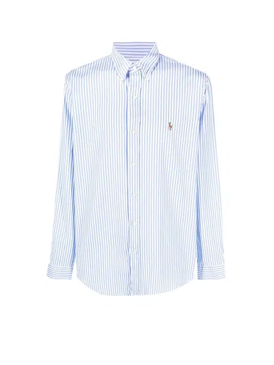 Polo Ralph Lauren Stretch Oxford Long Sleeve Sport Shirt In Blue