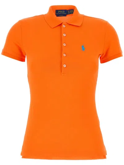 Polo Ralph Lauren Classic Fit Frayed Polo Shirt In White