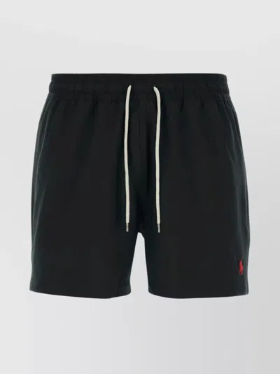 Polo Ralph Lauren Stretch Polyester Swim Shorts With Back Pocket In Poloblk