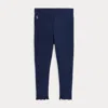 Polo Ralph Lauren Stretch Ribbed Legging In Newport Navy