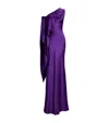 Polo Ralph Lauren Stretch-silk Charmeuse Lizzie Maxi Dress In Purple