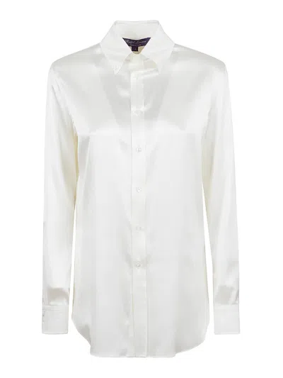 Polo Ralph Lauren Stretch Silk Shirt In White