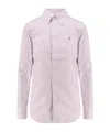 Polo Ralph Lauren Striped Cotton Shirt In Pink