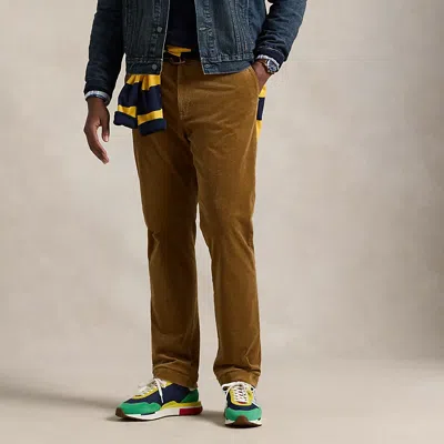 Polo Ralph Lauren Stretch Straight Fit Corduroy Pant In Golden Brown