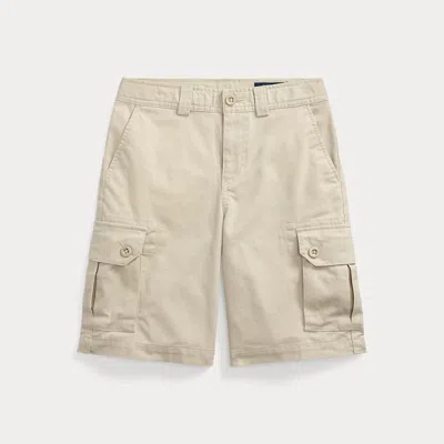 Polo Ralph Lauren Kids' Big Boys Stretch Twill Cargo Short In Basic Sand