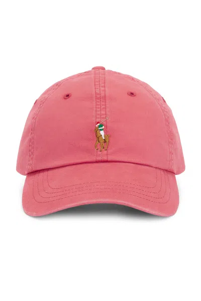 Polo Ralph Lauren Embroidered Twill Cap In Red