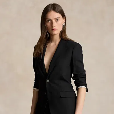 Polo Ralph Lauren Stretch Wool Blazer In Polo Black