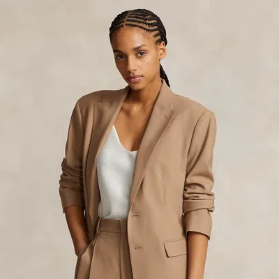 Polo Ralph Lauren Stretch Wool-blend Blazer In Camel