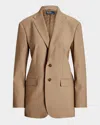 Polo Ralph Lauren Stretch Wool-blend Blazer In Camel
