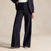 Polo Ralph Lauren Stretch Wool Faile Wide-leg Pant In Navy