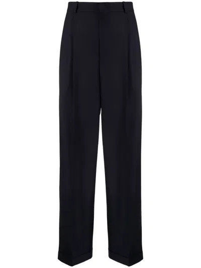 Polo Ralph Lauren Pressed-crease Straight-leg Trousers In Black