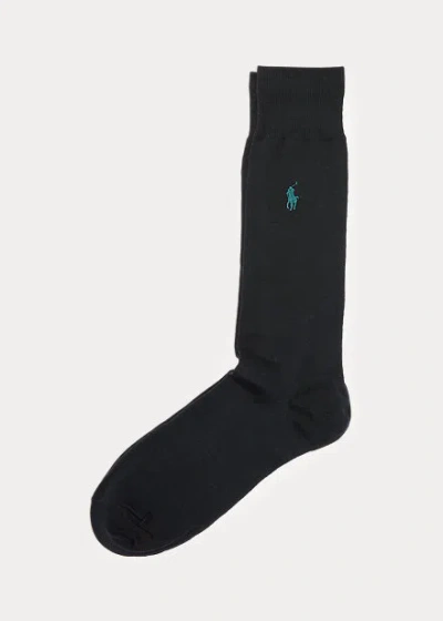 Polo Ralph Lauren Stretch Wool Trouser Socks In Dark Brown