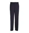 Polo Ralph Lauren Stretch-wool Wide-leg Trousers In Navy