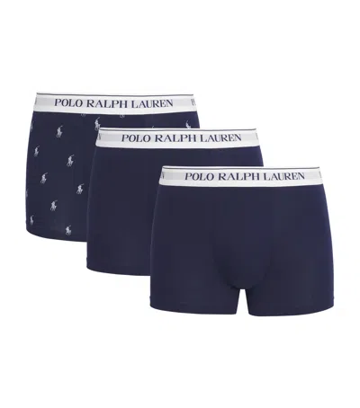 Polo Ralph Lauren Stretch-cotton Logo Boxers In Blue