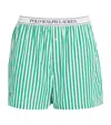 Polo Ralph Lauren Stripe Boxer Pyjama Shorts In Vine Green
