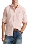Polo Ralph Lauren Stripe Classic Fit Oxford Button-down Shirt In Pink