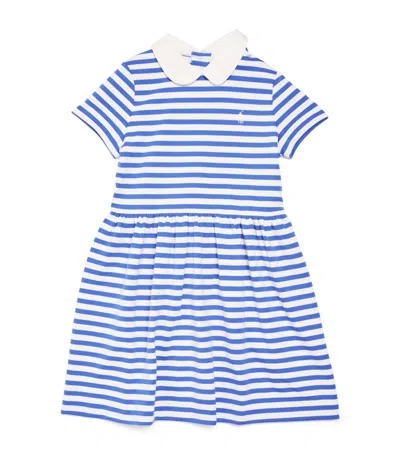 Polo Ralph Lauren Kids' Stripe Collared Dress In Blue