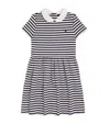 Polo Ralph Lauren Stripe Collared Dress In Navy