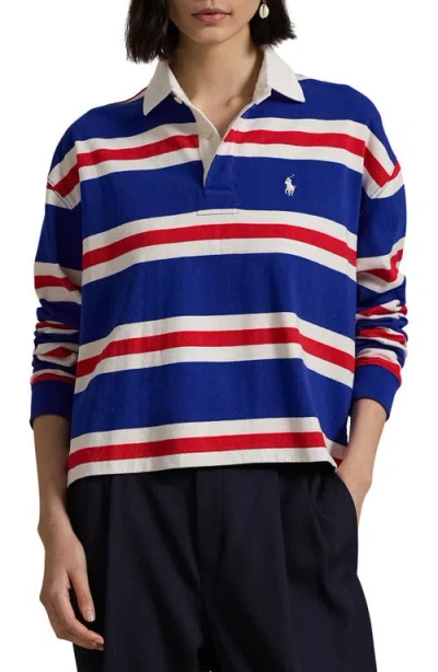 Polo Ralph Lauren Stripe Cotton Rigby Shirt In Red/blue/white