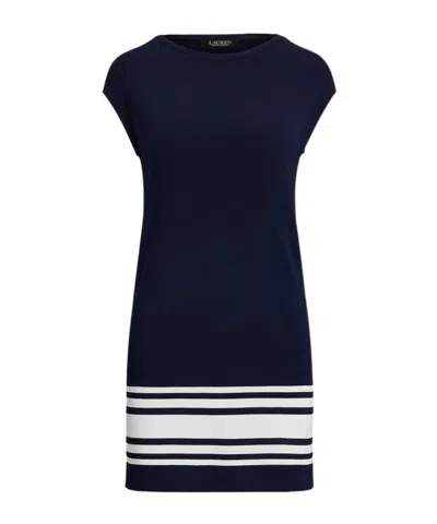 Polo Ralph Lauren Stripe-detail Short Dress In Black