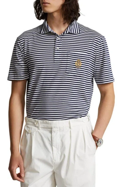 Polo Ralph Lauren Stripe Lisle Polo In Multi