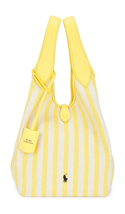 Polo Ralph Lauren Stripe Polo Canvas Medium Tote