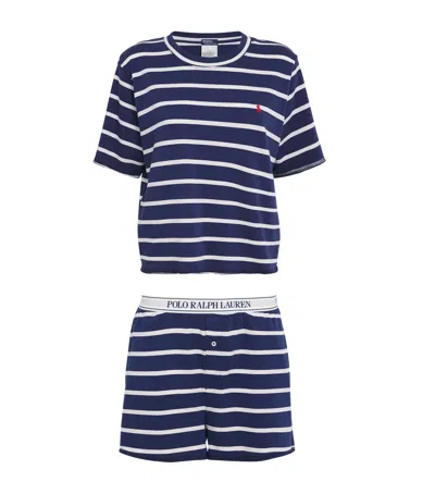 Polo Ralph Lauren Stripe Pyjama Set In Navy