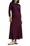 POLO RALPH LAUREN POLO RALPH LAUREN STRIPE WAFFLE STITCH MAXI SWEATER DRESS