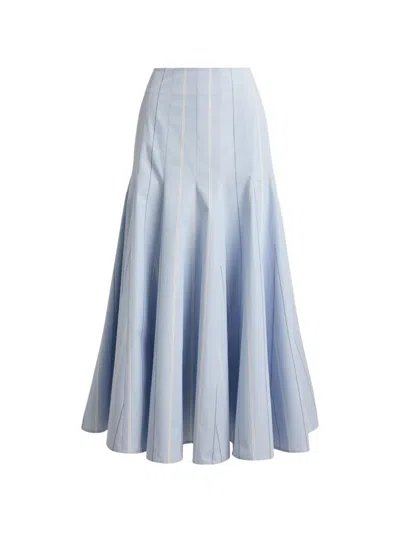 Polo Ralph Lauren Striped A-line Midi Skirt In Multi
